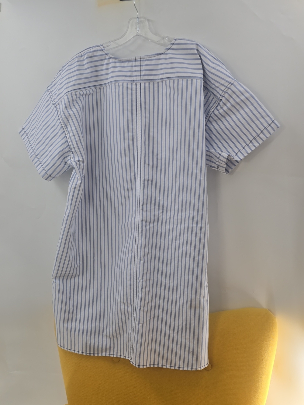 J. Crew Blue and White Striped Short-Sleeve Mini Dress - Picture 9 of 9